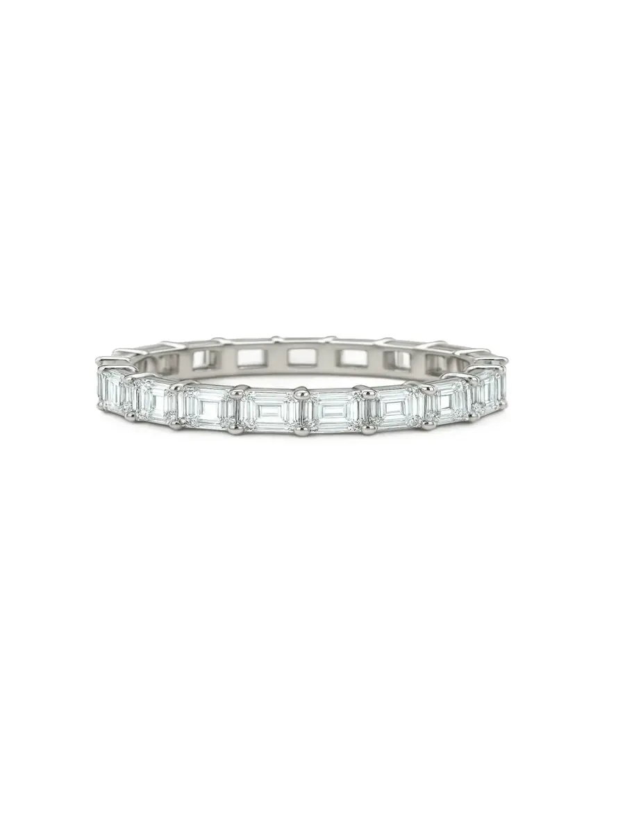Wish Fine Jewelry IGI 1.40ct Baguette Diamond 18K Gold Eternity Ring