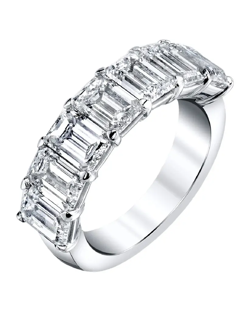 Neiman Marcus Diamonds 18K White Gold 7 Stone Band with Emerald Cut Diamonds, 2.30ct - Women's Jewelry And Watches