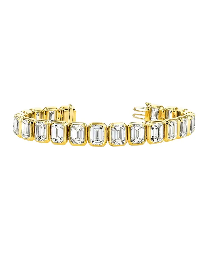 Neiman Marcus Diamonds 18K Yellow Gold Diamond Bracelet, 7", 42.37tcw