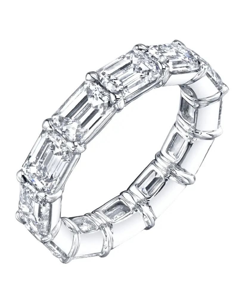 Neiman Marcus Diamonds Large Eternity Band with Horizontal Set Emerald Cut Diamonds, 2.00ct - Women's Jewelry And Watches