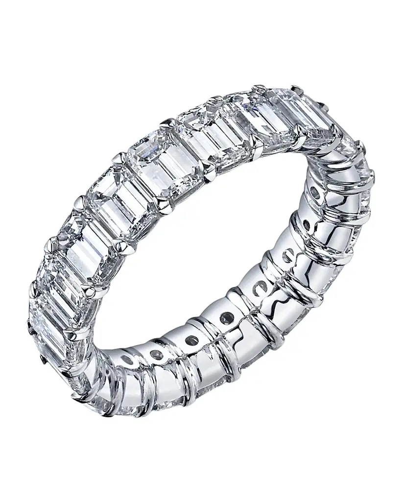 Neiman Marcus Diamonds Large Eternity Band with Emerald Cut Diamonds, 11.25ct
