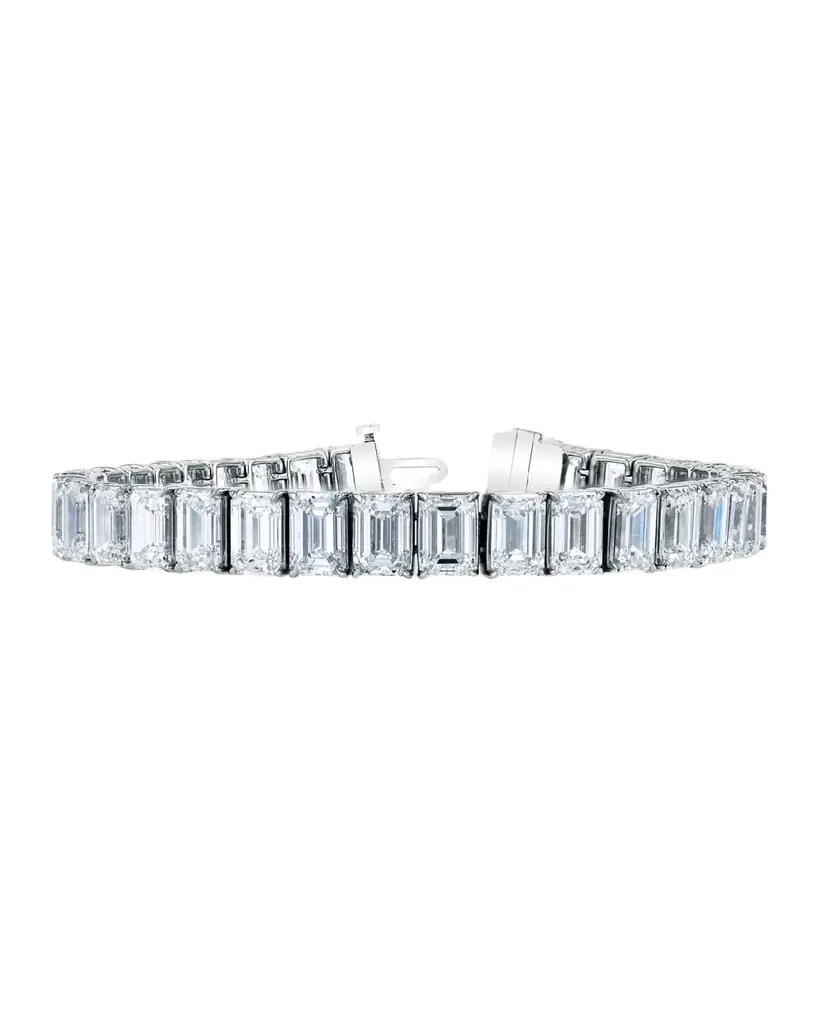 Neiman Marcus Diamonds Platinum North-South Prong-Set Diamond Tennis Bracelet, 11.80tcw, 7"L
