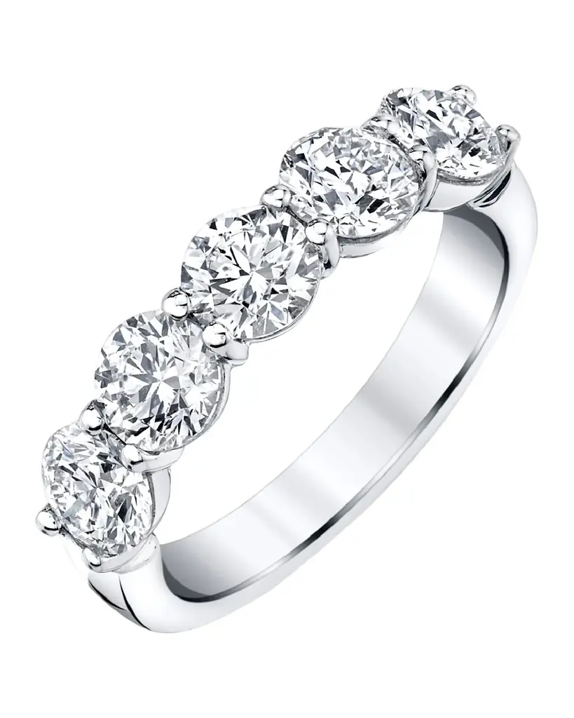 Neiman Marcus Diamonds 18K White Gold 5 Stone Band with Round Cut Diamonds, 2.00ct - Women's Jewelry And Watches