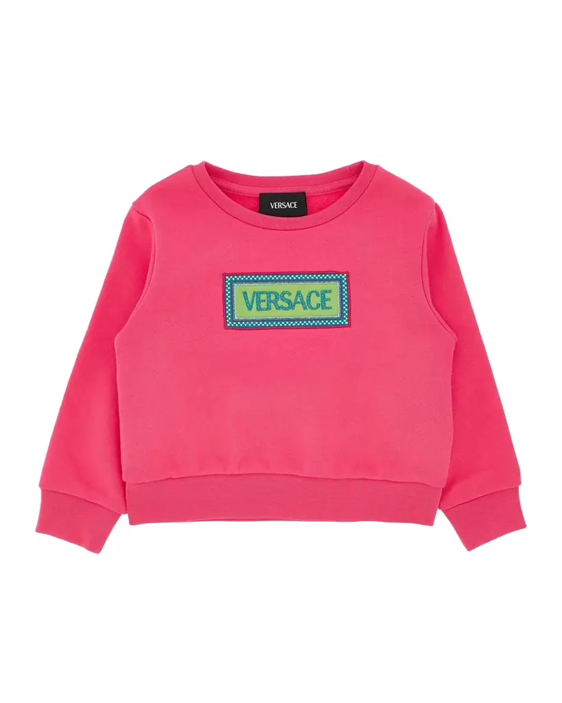 Versace Girl 's '90s Vintage Logo Cotton Sweatshirt, Size 12M-5