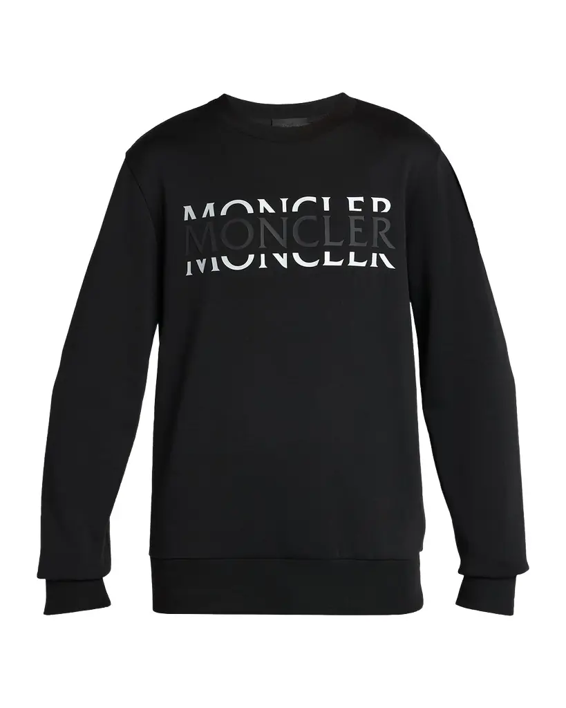 Moncler Men 's Split Logo Cotton Sweatshirt