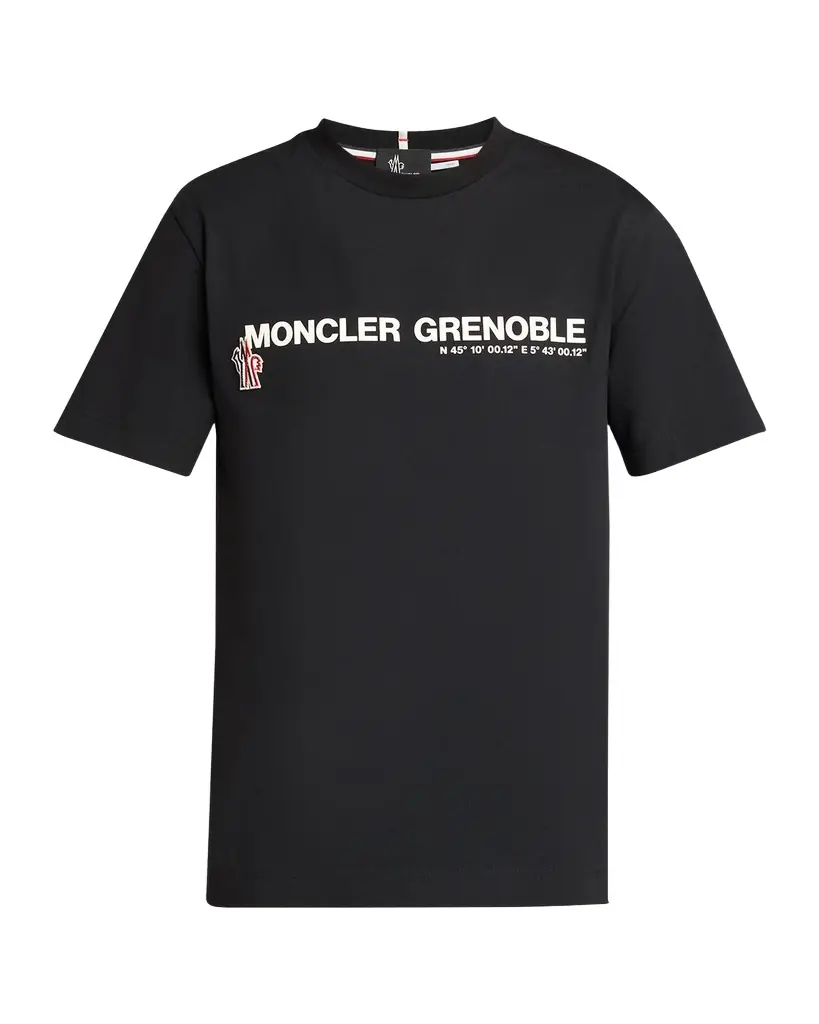 Moncler Men 's Cotton Logo Coordinates T-hirt