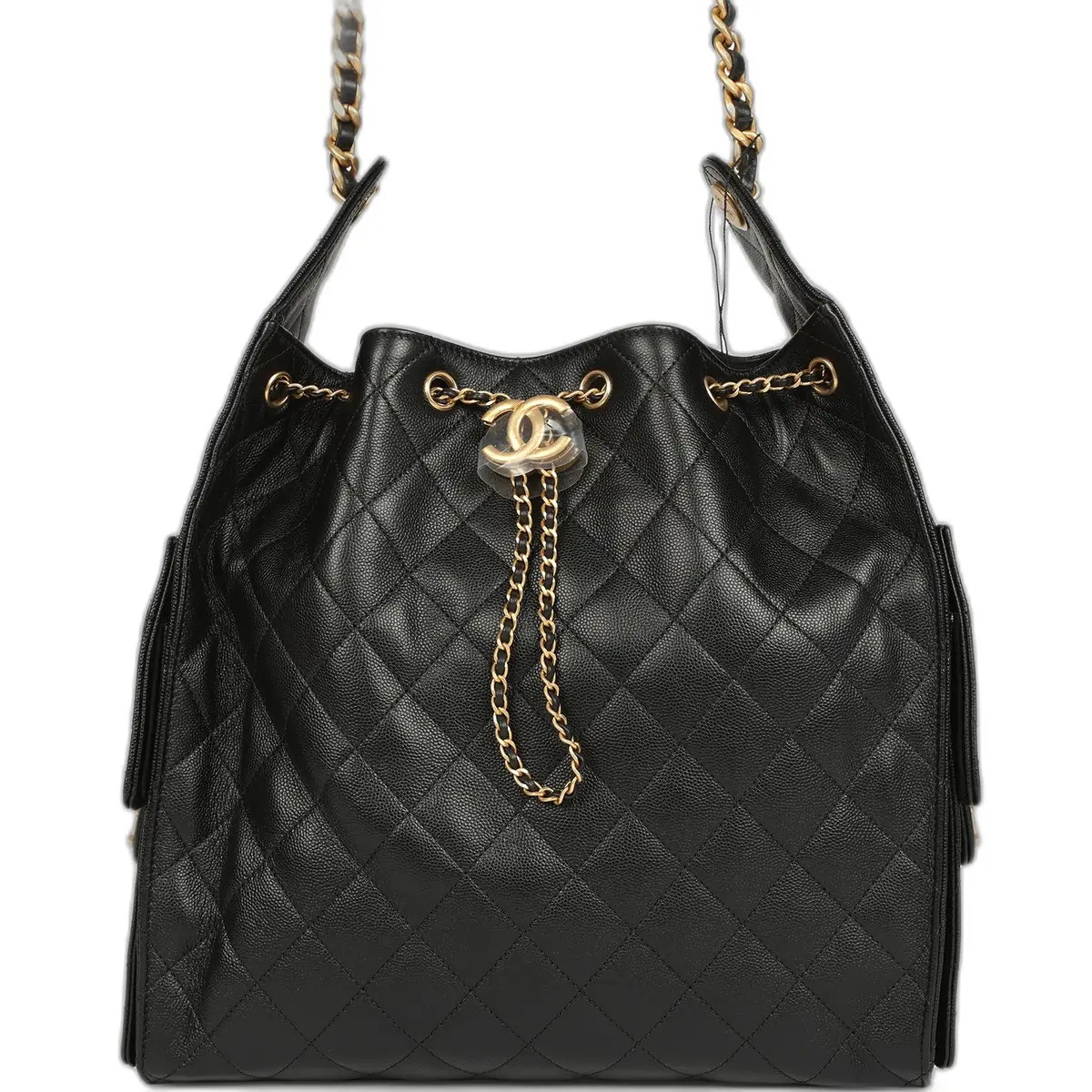 Chanel Chanel Medium 25 Hobo Bag Black Caviar Antique Gold Hardware