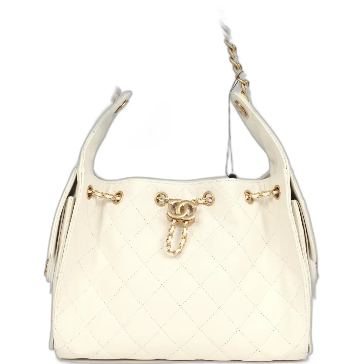 Chanel Chanel Small 25 Hobo Bag White Caviar Antique Gold Hardware - Women's Bags