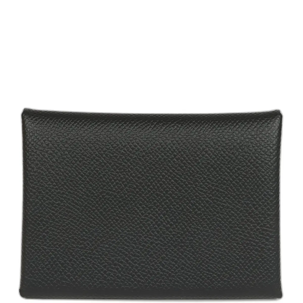 hermes Hermes Calvi Duo Card Holder Black Epsom Palladium Hardware