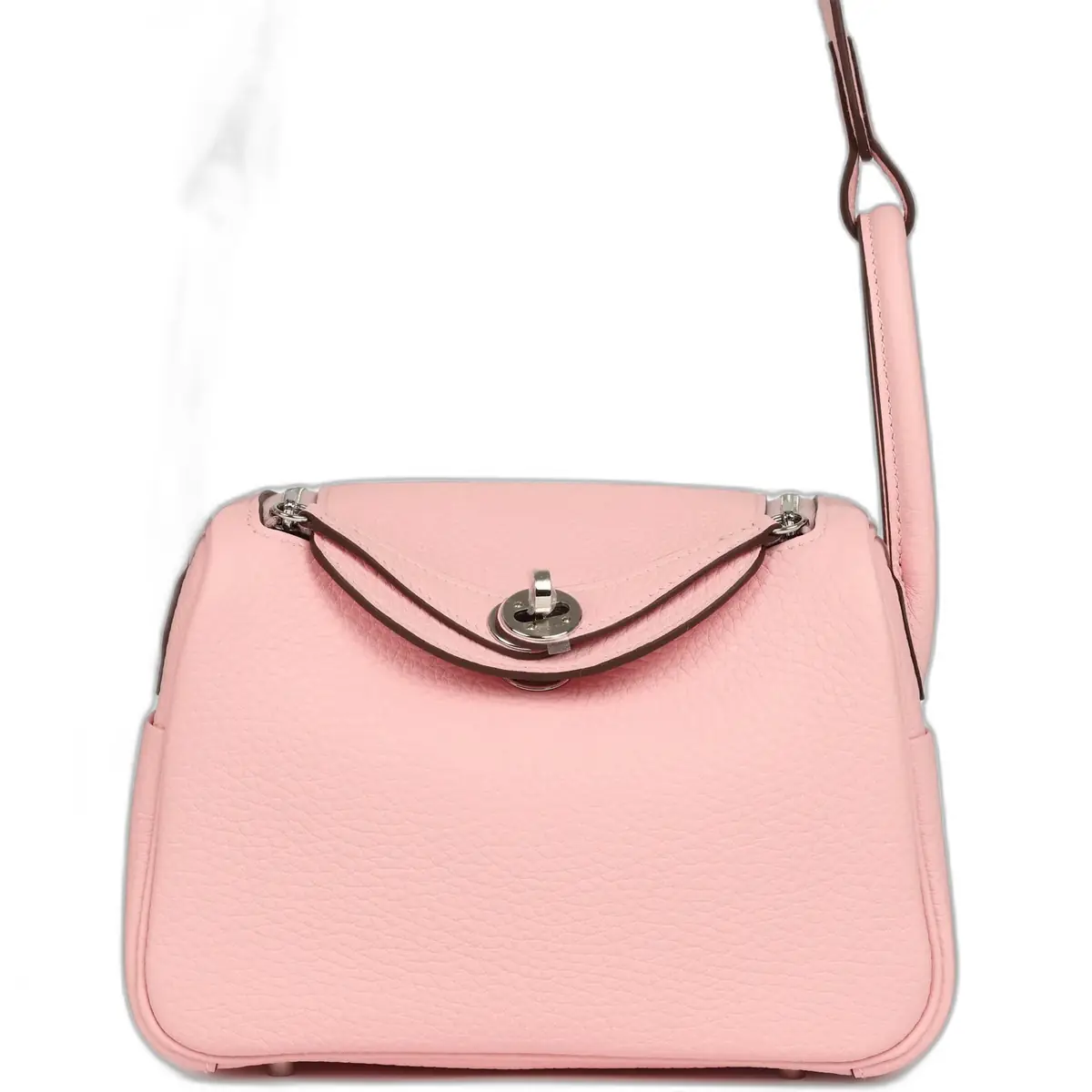 hermes Hermes Mini Lindy II Rose Sakura Verso Swift Palladium Hardware