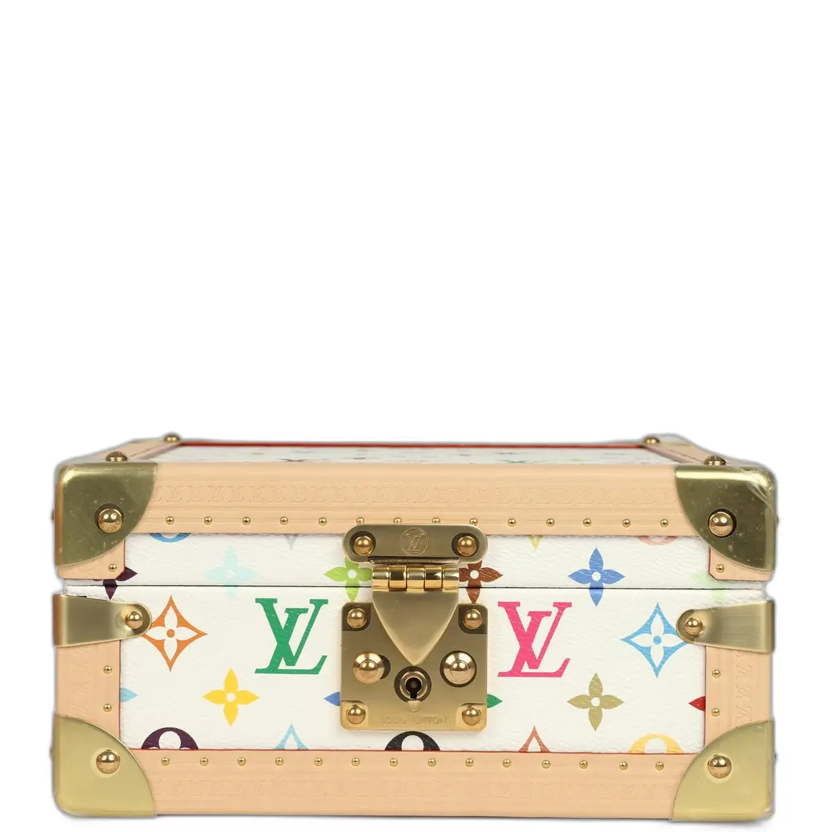 Louis Vuitton Louis Vuitton x Takashi Murakami Coffret Joaillerie White Monogram Multicolored Gold Hardware