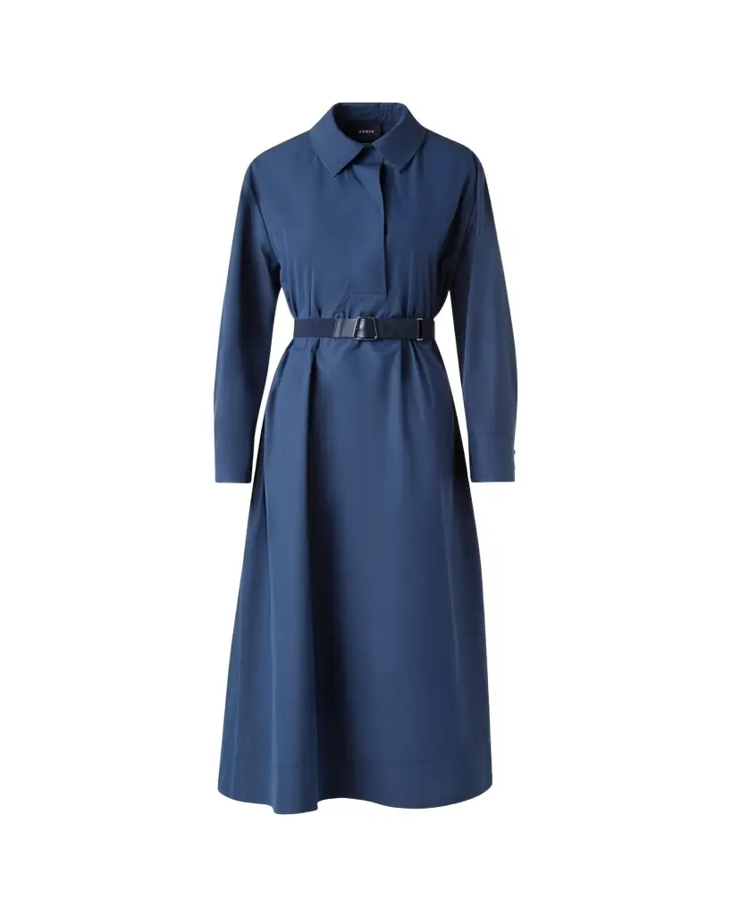 Akris A-Line Poplin Midi Dress
