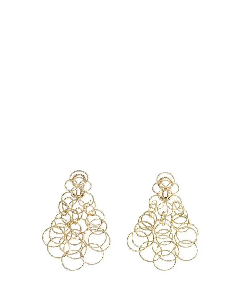 Buccellati Hawaii 18K Gold Pendant Earrings, 7cm