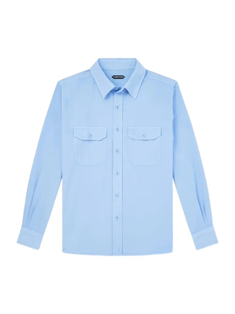 Tom Ford Cotton and Silk-Blend Shirt - Men