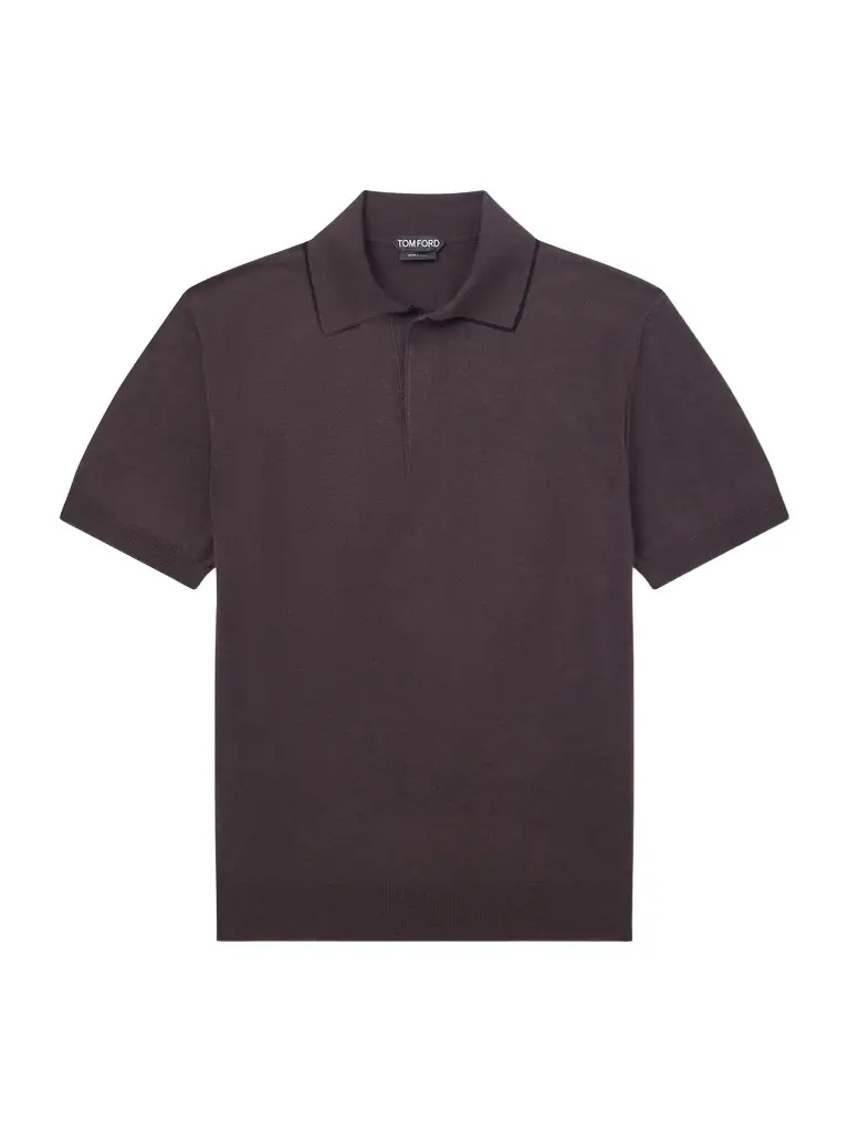 Tom Ford Sea Island Cotton and Silk-Blend Polo Shirt - Men