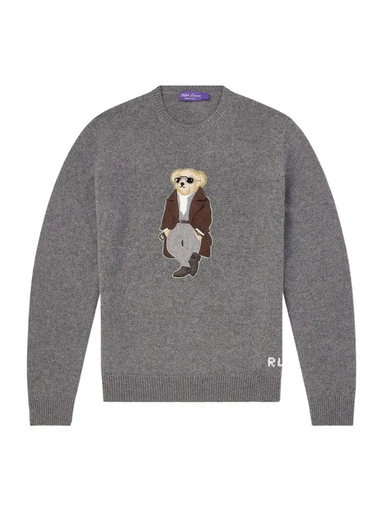 Ralph Lauren Purple Label Polo Bear Cashmere Sweater - Men