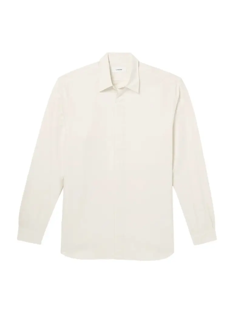 Lardini Cotton and Silk-Blend Shirt - Men