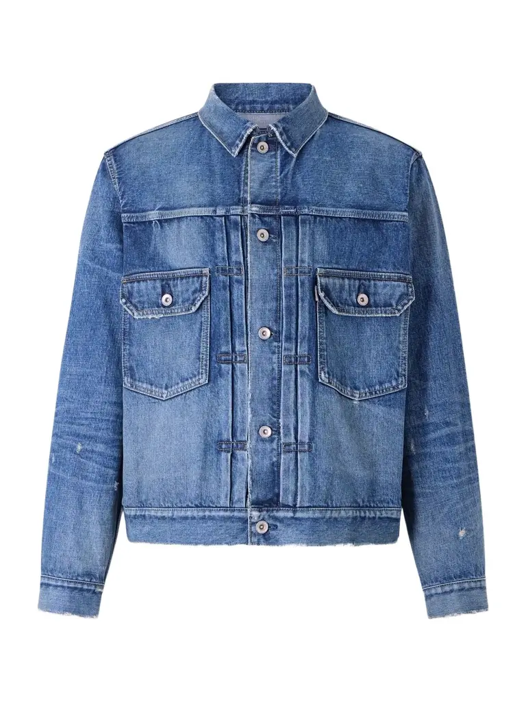 Sacai BEYONDEXX Distressed Denim Jacket - Men