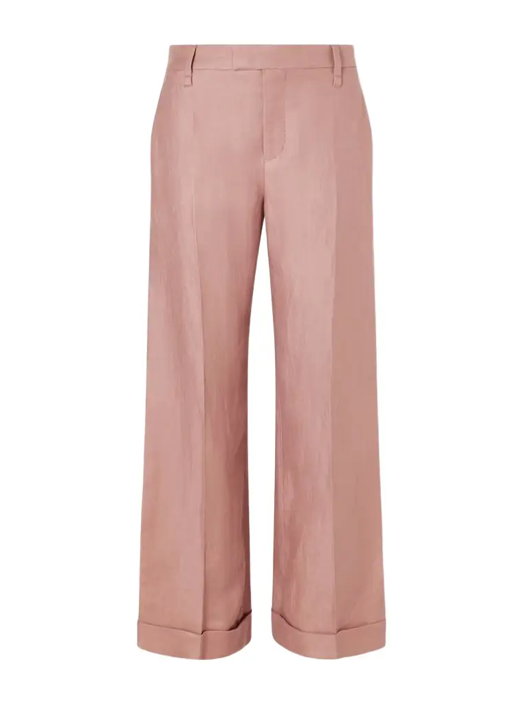 Brunello Cucinelli Linen Wide-leg Pants