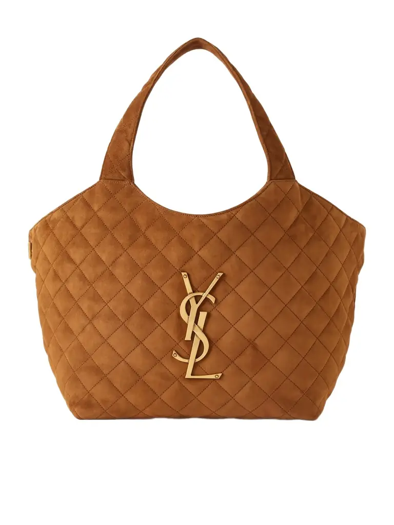 Saint Laurent Icare Medium Matelassé Suede Tote - Women's Bags