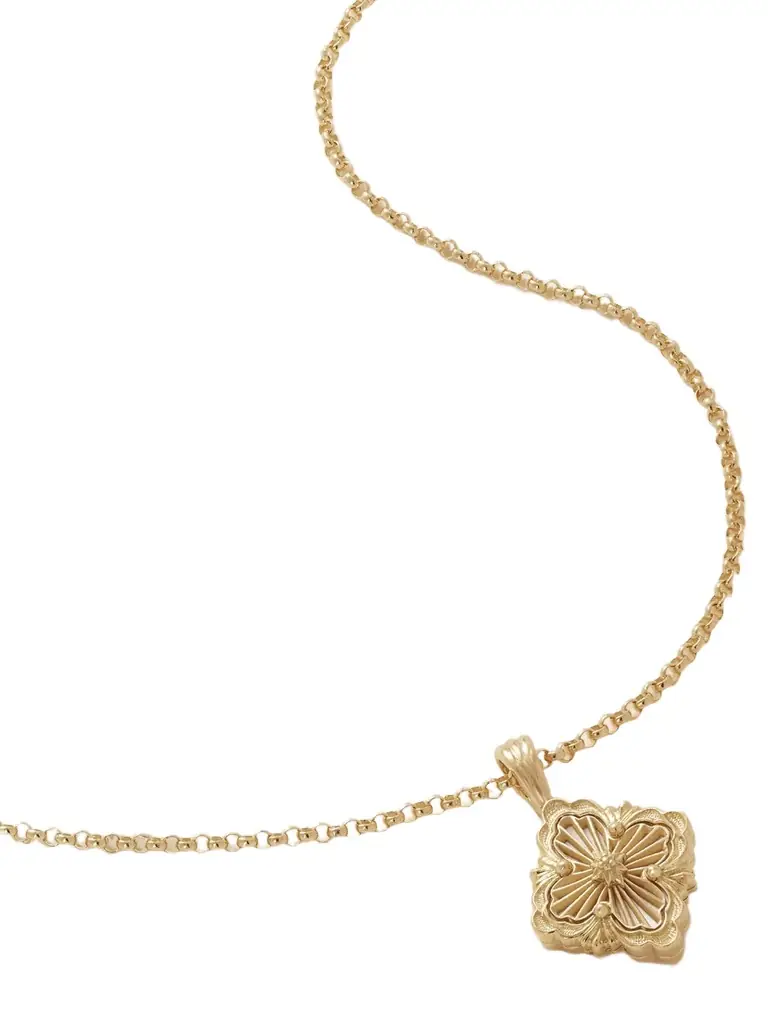 Buccellati Opera Tulle 18-karat Gold And Mother-of-pearl Necklace