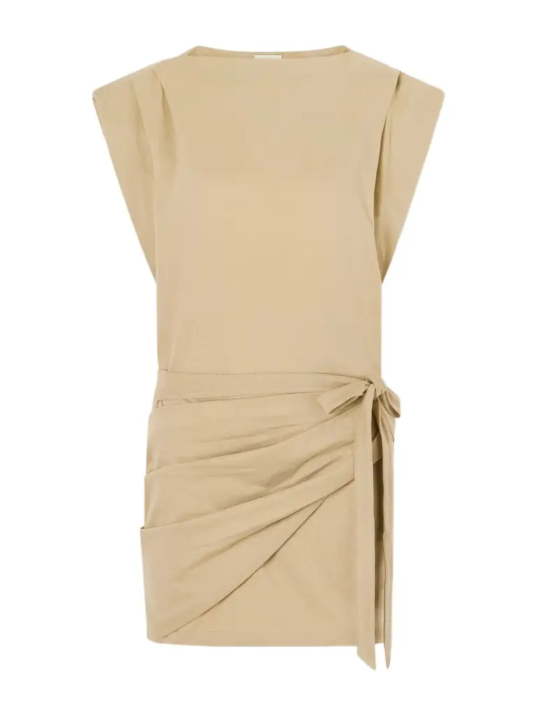 Isabel Marant Marielle Draped Cotton Mini Dress