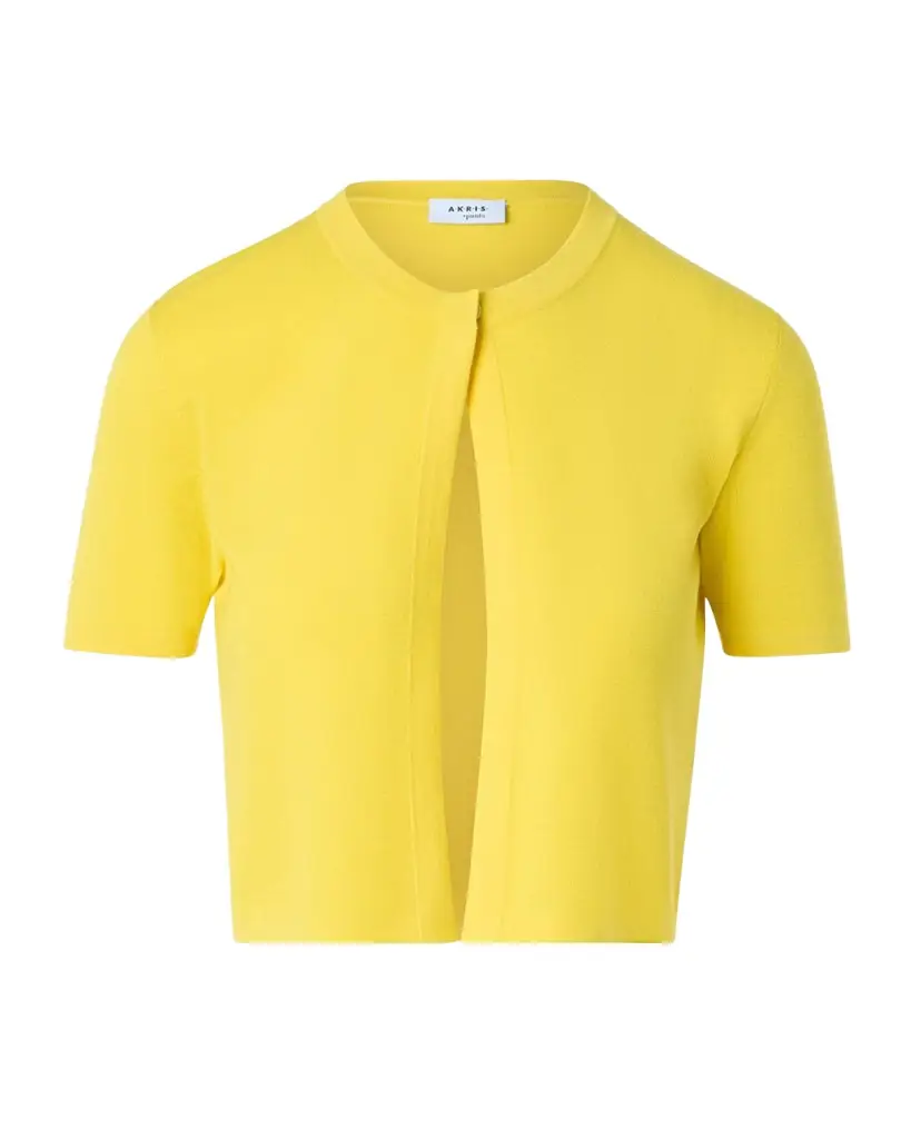 Akris punto Cropped Wool Knit Cardigan