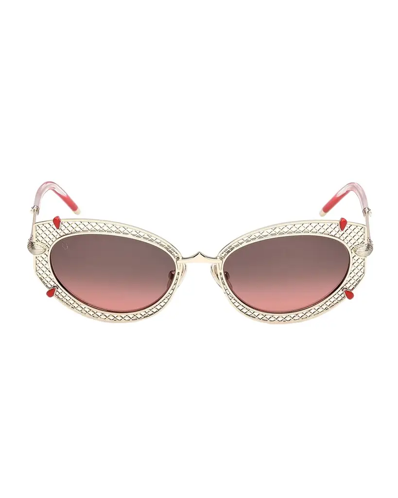 Christian Louboutin Dolly LB0030 54mm Metal Oval Sunglasses