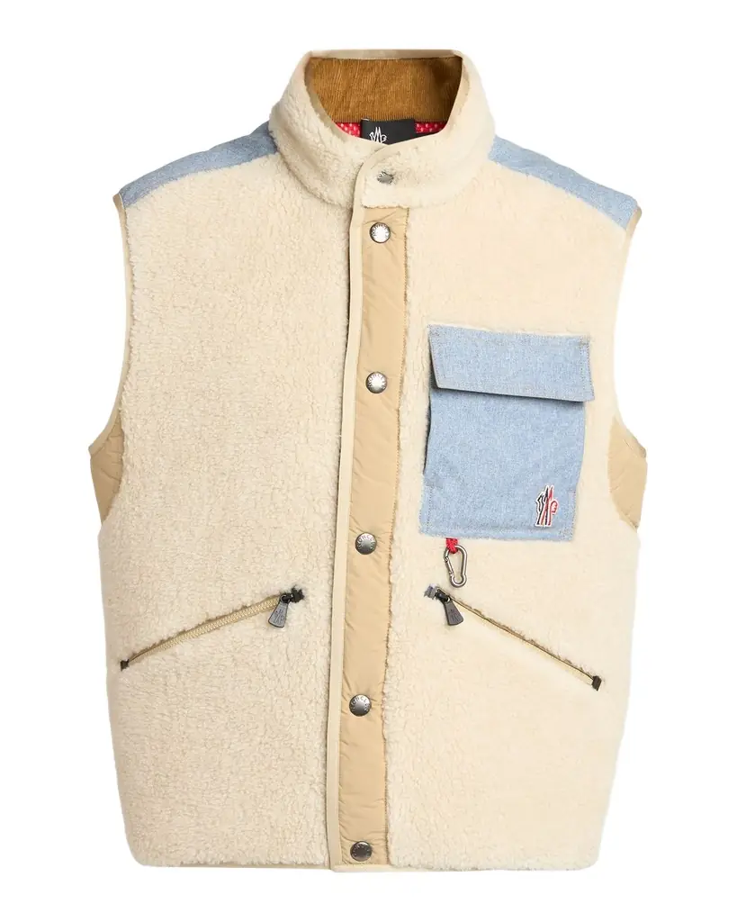 Moncler Men 's Teddy & Denim Utility Vest