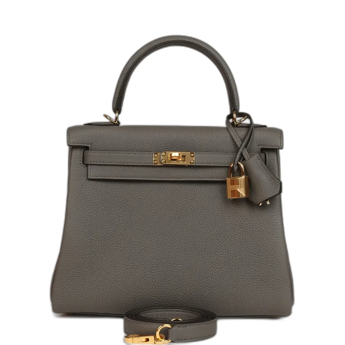 hermes Hermes Kelly Retourne 25 Etain Togo Gold Hardware