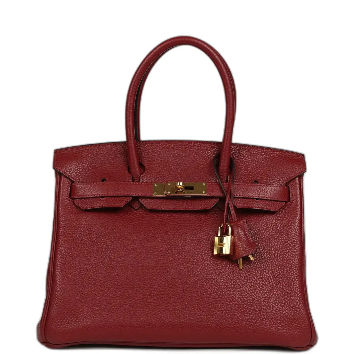 hermes Pre-owned Hermes Birkin 30 Rouge H Togo Gold Hardware