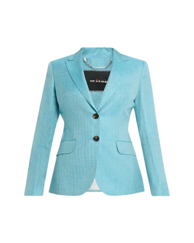 Kiton Single-Breasted Herringbone Jacket