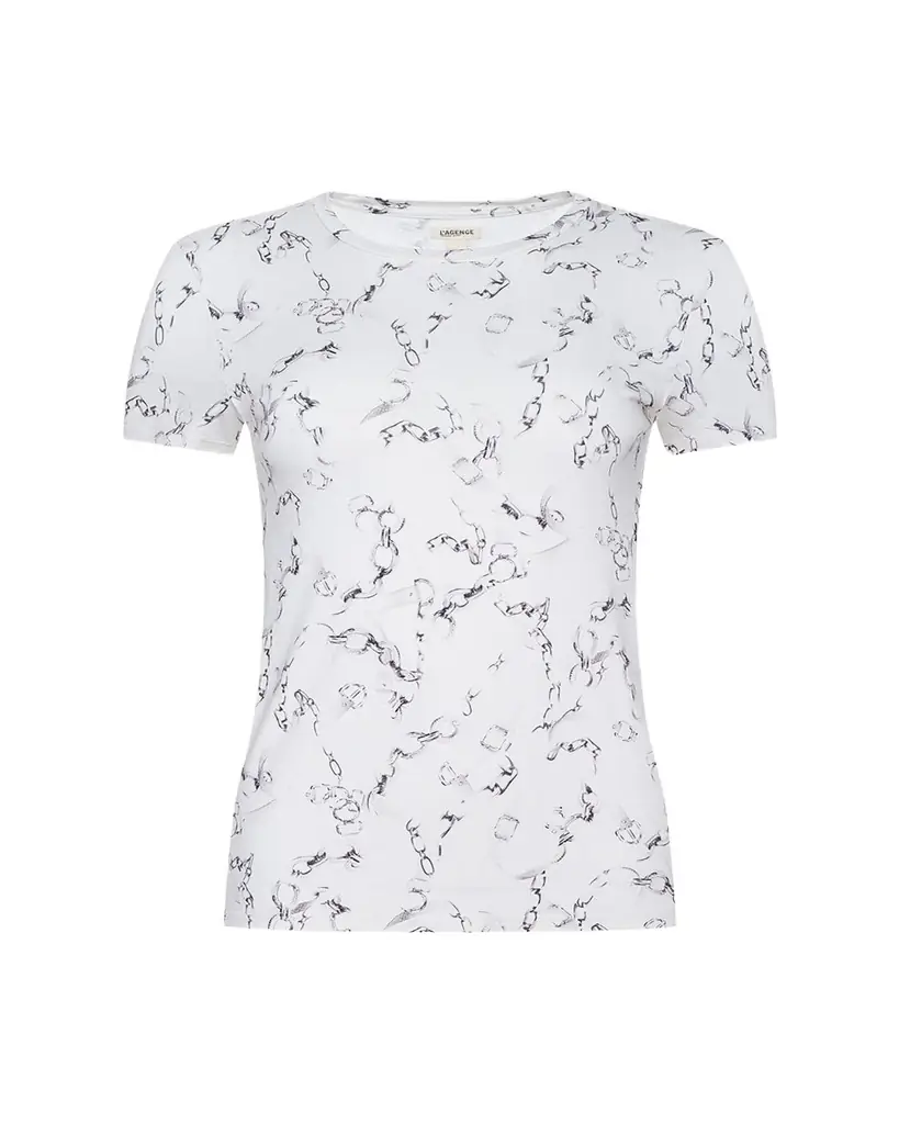 L'Agence Ressi Short-Sleeve Chain Tee