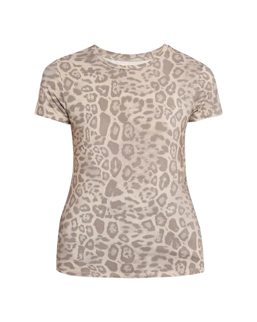 L'Agence Ressi Short-Sleeve Leopard Tee