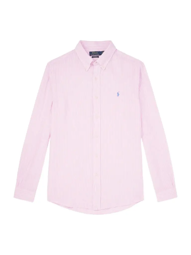 Polo Ralph Lauren Button-Down Collar Logo-Embroidered Striped Cotton Shirt - Men