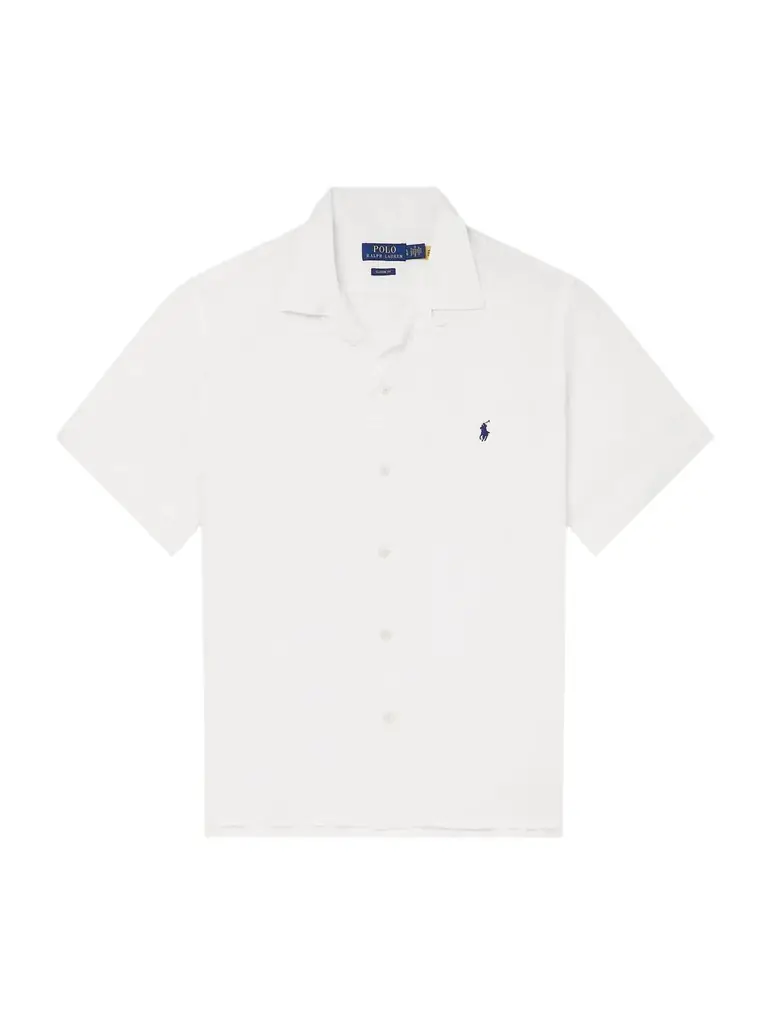 Polo Ralph Lauren Convertible-Collar Logo-Embroidered Linen Shirt - Men