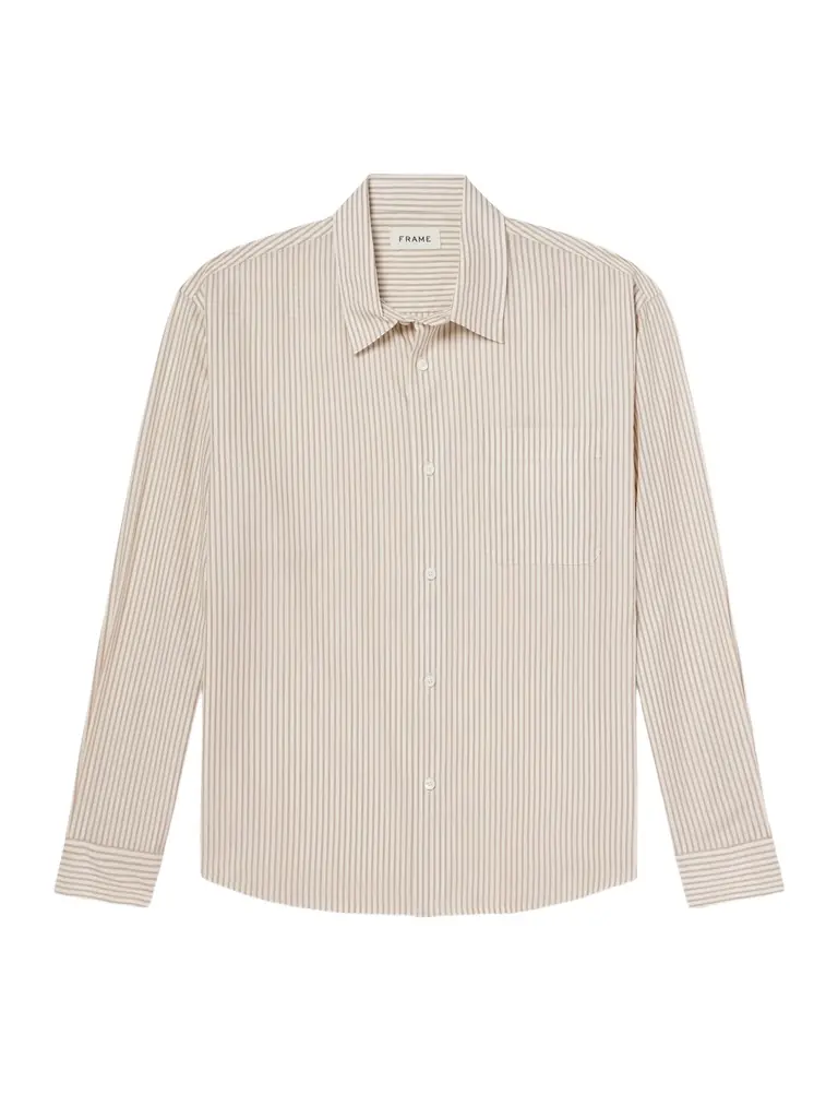 Frame Relaxed Striped Lyocell Shirt - Men