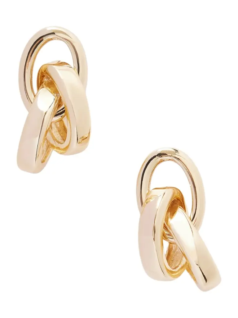 Roxanne Assoulin Triple Link Gold-tone Earrings