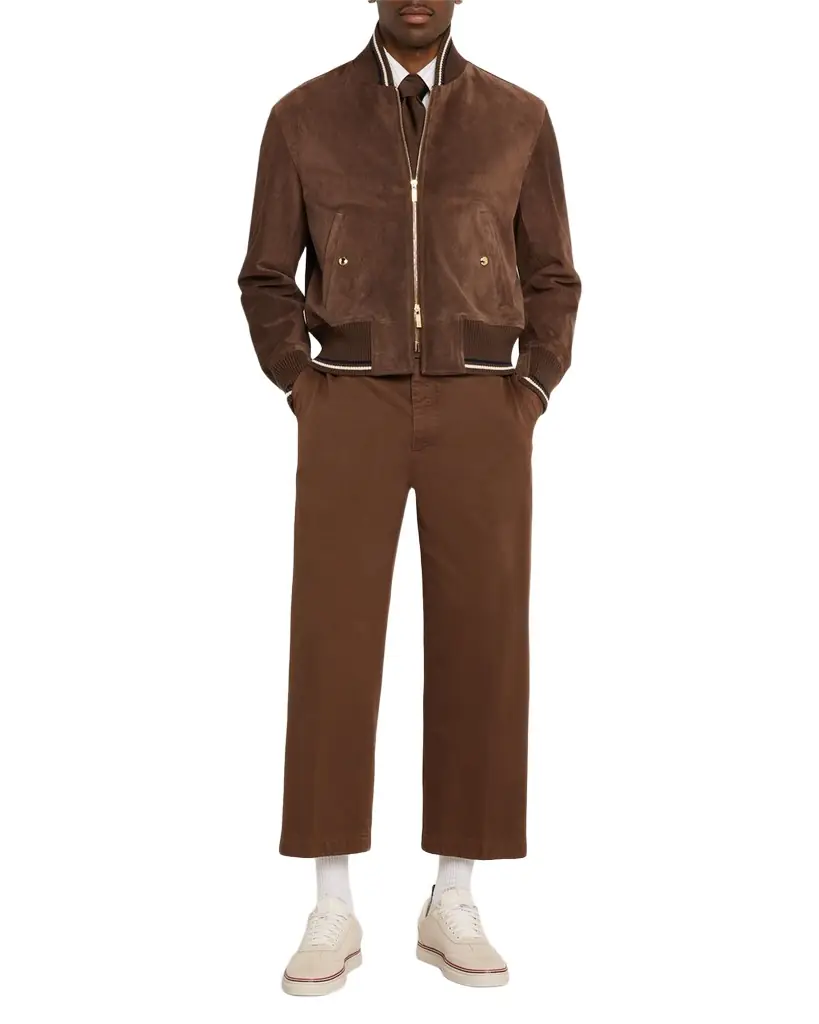 Thom Browne Men 's Browne 65 Suede Bomber Jacket
