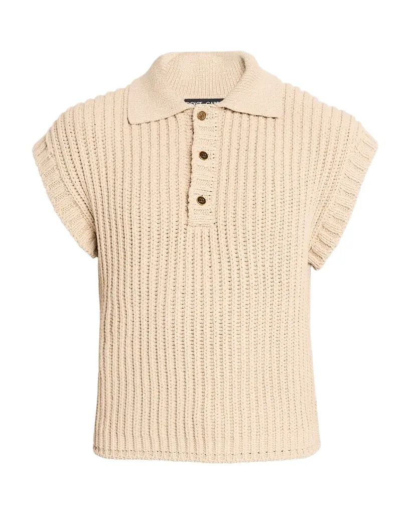 Dolce & Gabbana en 's Cotton Rib Half-Placket Sweater Vest
