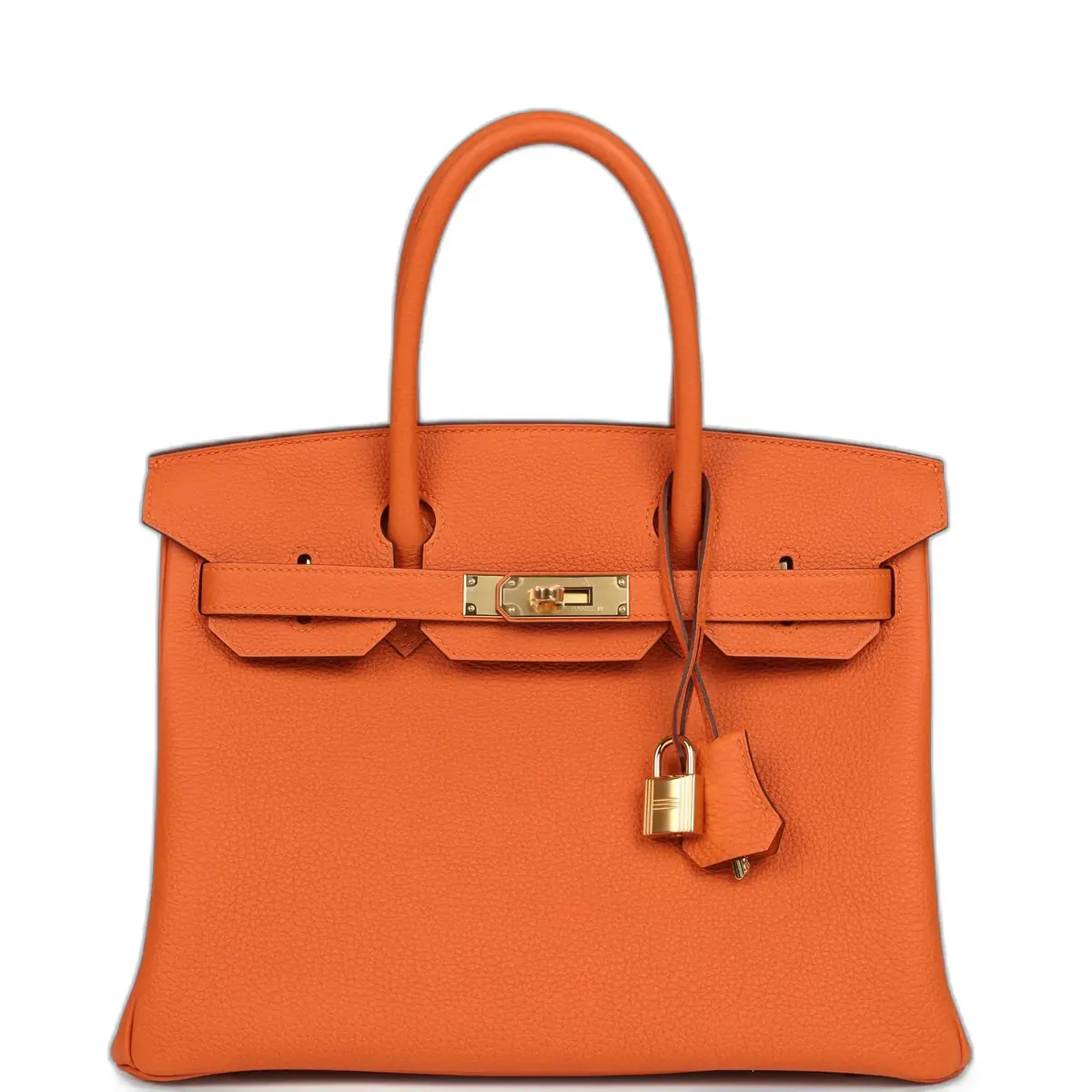 hermes Hermes Birkin 30 Orange Togo Gold Hardware