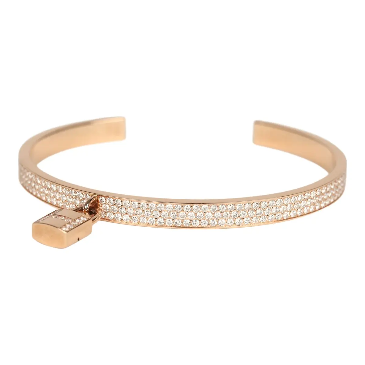hermes Hermes Kelly Cadenas Bangle XS Diamonds and 18K Rose Gold Hardware
