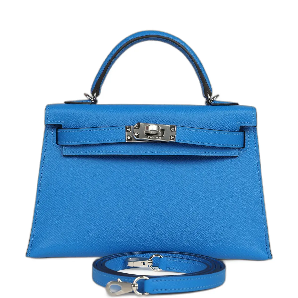 hermes Hermes Kelly Sellier 20 Bleu Hydra Epsom Palladium Hardware