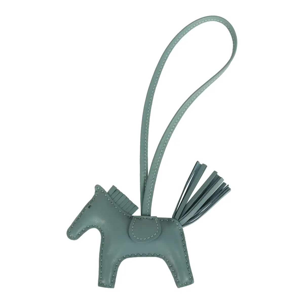 hermes Hermes Rodeo Bag Charm PM Ciel Milo Lambskin