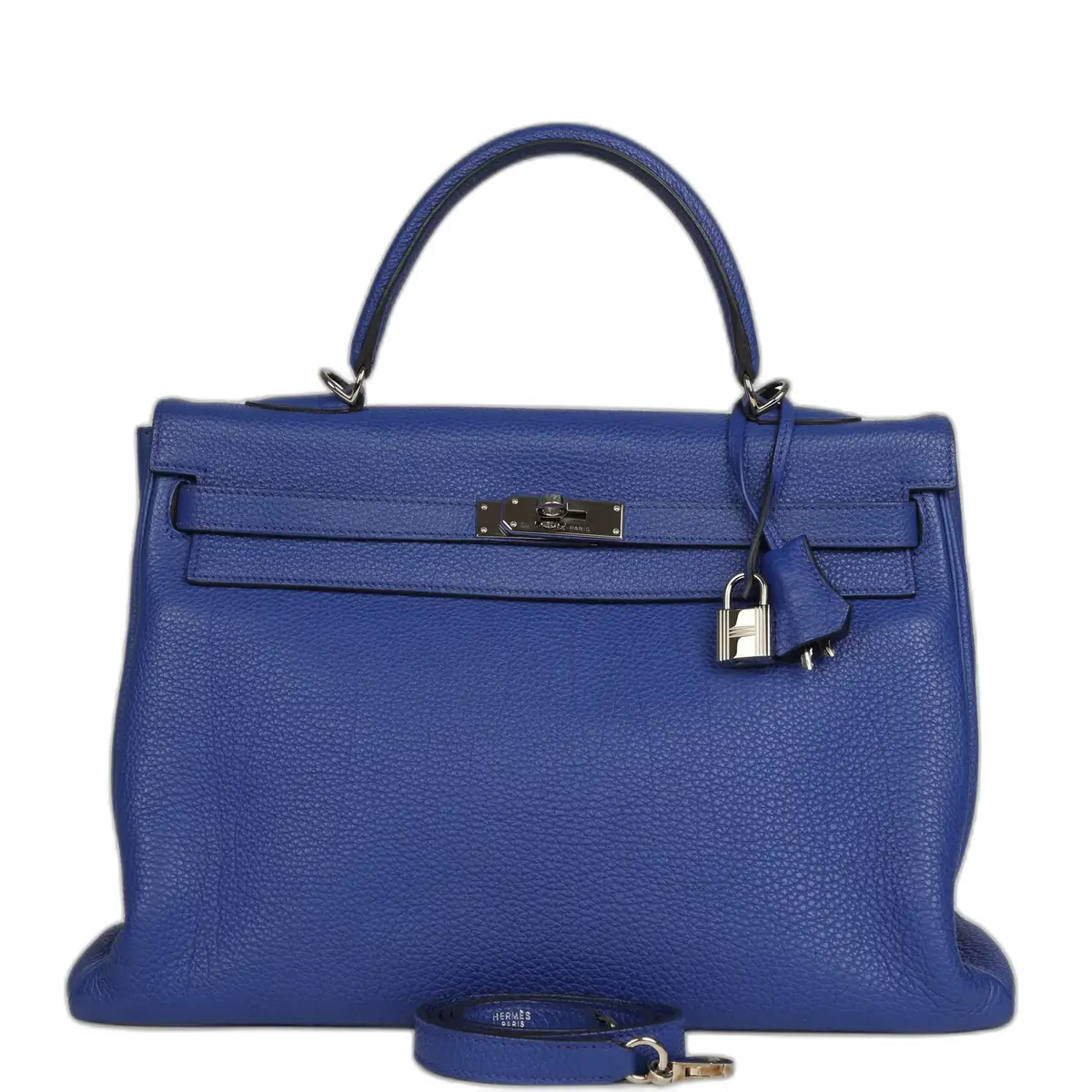 hermes Pre-owned Hermes Kelly Retourne 35 Bleu Electric Togo Palladium Hardware
