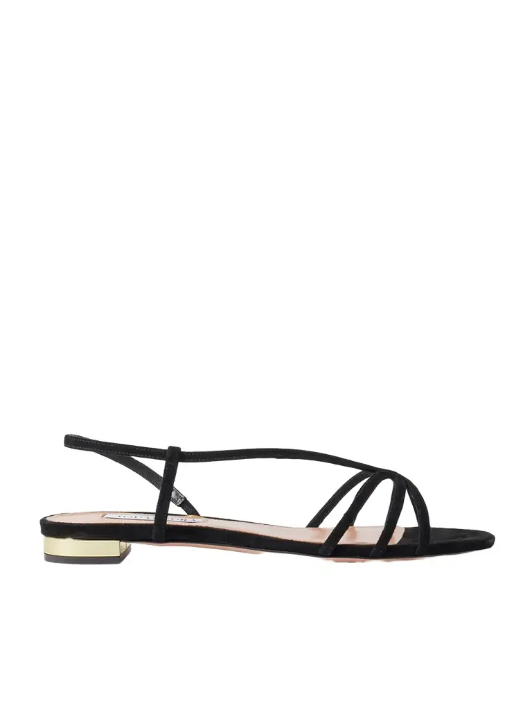 Aquazzura Talk To Me Suede Slingback Sandals