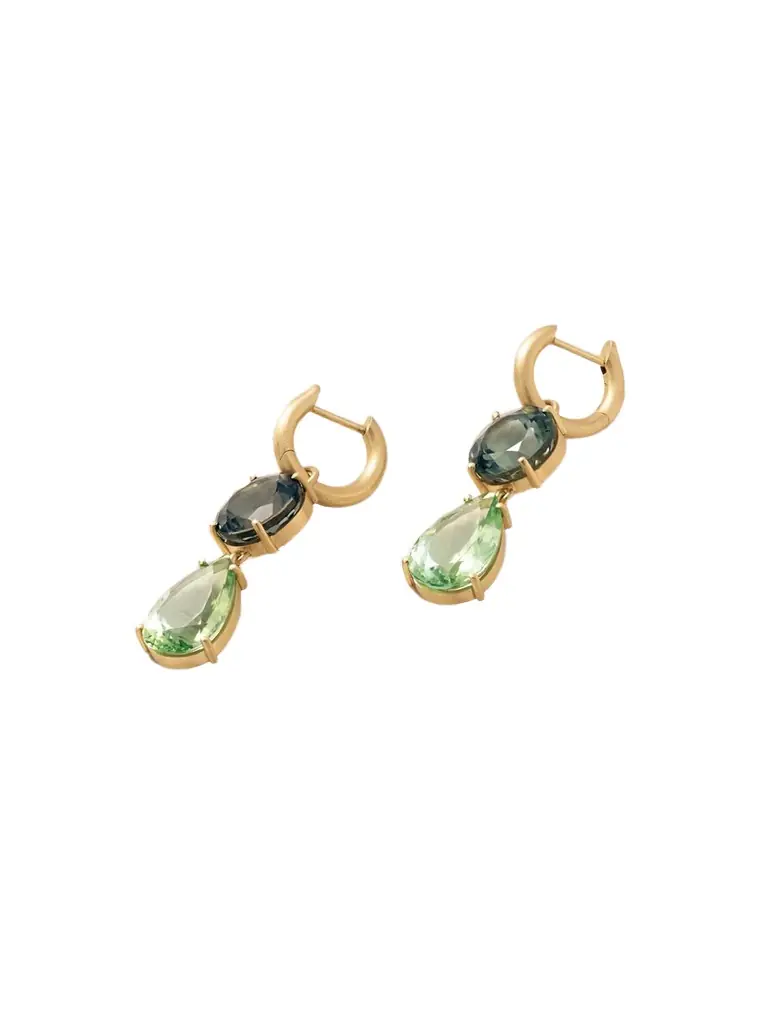 Irene Neuwirth Gemmy Gem 18-karat Gold Tourmaline Hoop Earrings