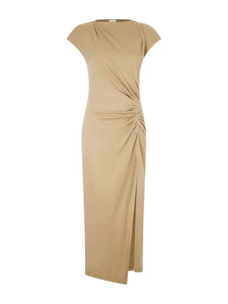 Isabel Marant Nadela Gathered Cotton-jersey Midi Dress