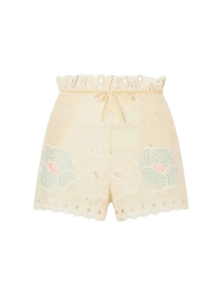 Valentino Garavani Bow-detailed Broderie Anglaise Cotton Shorts
