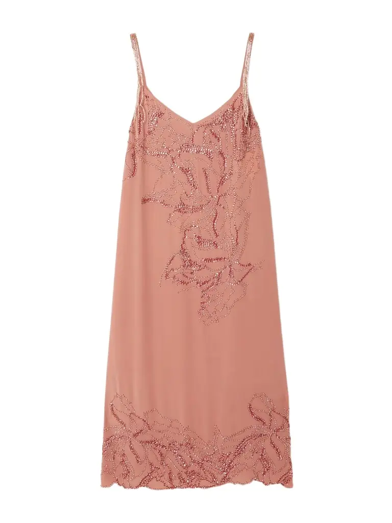 Dries Van Noten Bead-embellished Silk Dress